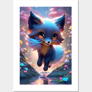 Cute Kawaii fox Posters and Art